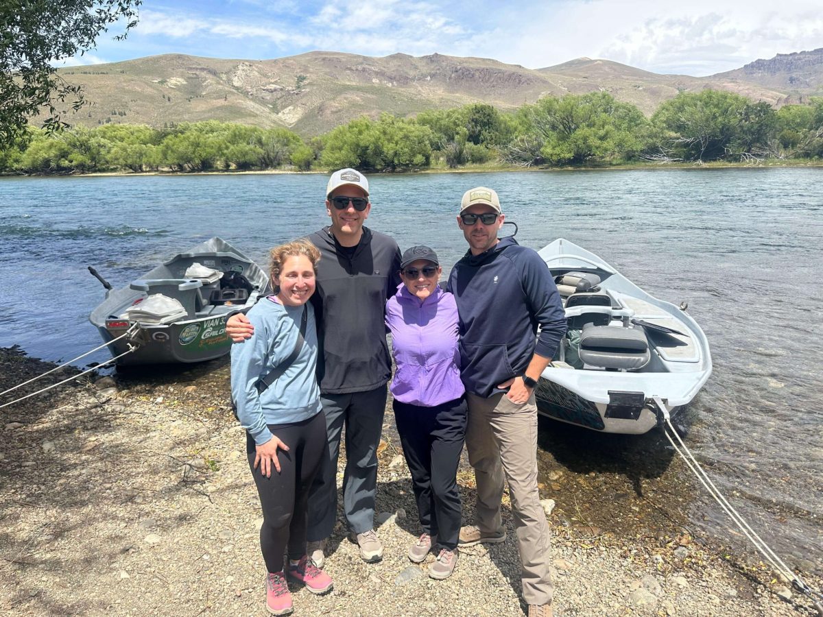 Tailored Argentina _ John, Erin and friends fly fishing in the crystal clear waters of Villa La Angostura, Patagonia